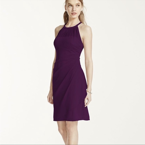 David's Bridal | Dresses | Davids Bridal Short Plum Bridesmaid Dress